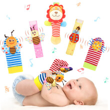 Pols rammelaars Voetzoeker rammelaar speelgoed voor 0-6 maanden Babyvoetjes Been enkelsokken Arm Hand armband schudder voor 6-12 maanden Baby jongen &