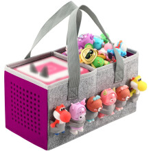 Seracle de transportar Bolsa de feltro de viagem compat   vel com o conjunto de iniciantes Toniebox e tonies estatueta (cinza+roxo)