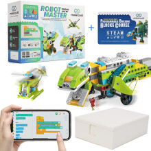 Makerzoid kdol robotjtk 6-14 ves gyerekeknek 100+ az 1-ben APP Control Robot ptojtkok Programozhat Scratch kdol kszlet 23 vide tanfolya