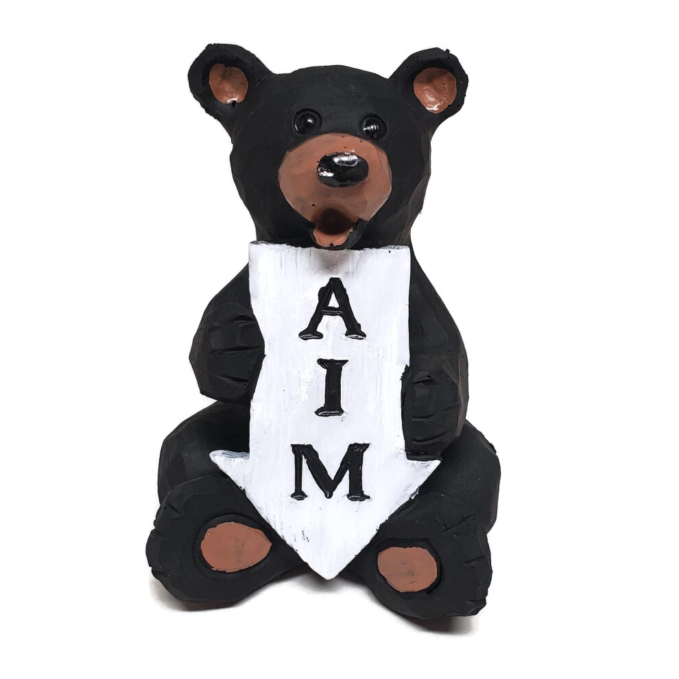 Figurine De D Coration De Salle De Bain En Forme D'ours Noir Pour R Servoir De Toilettes - Aim-image