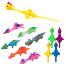 Namii W Rubber Chicken Slingshot Dinosaur Catapult Toys Slingshot Chicken Animal Finger Toys for Kids Flick Chicken Dinosaurs Flying Games Stress G