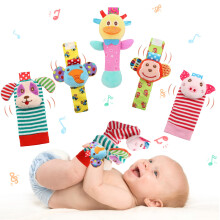 Hochets de Poignet, Chaussettes de Rattle pour Bébé, Jouet d'Activité, Cadeau pour Nouveau-né