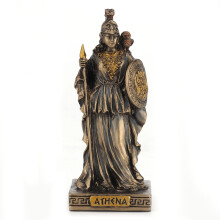 Veronese Design 3 5/8 Inch Athena Greek Goddess of Wisdom Miniature Figurine Hand Painted Resin