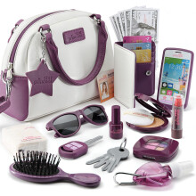 Handtasche fur kleine Madchen mit Accessoires und Spiel-Make-up fur Kleinkinder     Mein erstes Handtaschen-Set enthalt Handtasche, Telefon, Geldb