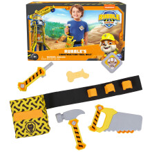 Rubble & Crew, Rubbles Construction Tool Belt, with 6 Piece Kids Tool Set, Pretend Play Costume with Kids Toys for Ages 3 and Up