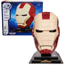 4D Build Marvel Iron Man 3D puzzle modellkszlet llvnnyal 96 db | Iron Man sisak rasztal dekor | ptojtkok | 3D rejtvnyek felnotteknek s 12