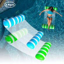 2 pakke float h?ngek?je pool float lounger vand sv?mning flydende seng h?ngek?je komfortabel oppustelig lounger til voksne ferie sjov og hvile