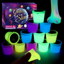 12 csomagos Galaxy Slime Kit Sttben vilgt Galaxy Slime kszlet Slime Party kedvencek lnyoknak Fiknak Barkcsols Putty Slime Stresszold jtk
