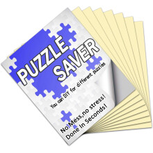 Bevar 6 x 1000 Jigsaw Puzzle limplader 24 Sheets Puzzle Saver Peel og Stick No Stress & No Mess Puzzle Saver Sheets Puzzle Backing Adhesive Sheet