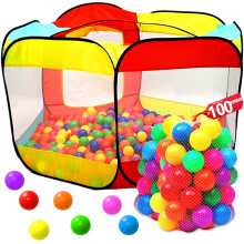 Kids Ball Pit Large Pop Up Ball Pit Tent for Toddlers - Indoor & Outdoor Gift Toys for Infants Girls & Boys  Baby Playpen with Zipper Storage Bag  100