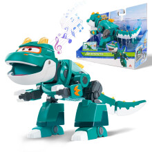 Super Wings 15 '' Dinosaur Toys Tino with Spray Lights & Roar Sounds Big Dinosaur Beak