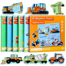 Magnetic Puzzles for Kids Ages 1-3 Travel Toddler Puzzles Ages 2-4 Year Excavator Refrigerator Magnet for Kids Learning Gift for Road Trip