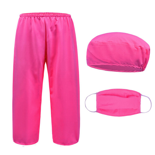 ZZIHAN Costume da Dottore per Bambini Completo Scrubs Rosa Accessori Gioco 2