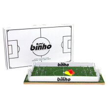 Binho Board Classic Board Game Green Turf - 2-Player Fast-Paced Finger Flicker Pinball Family Board Games - Portable Tabletop Sports Game Set for Any