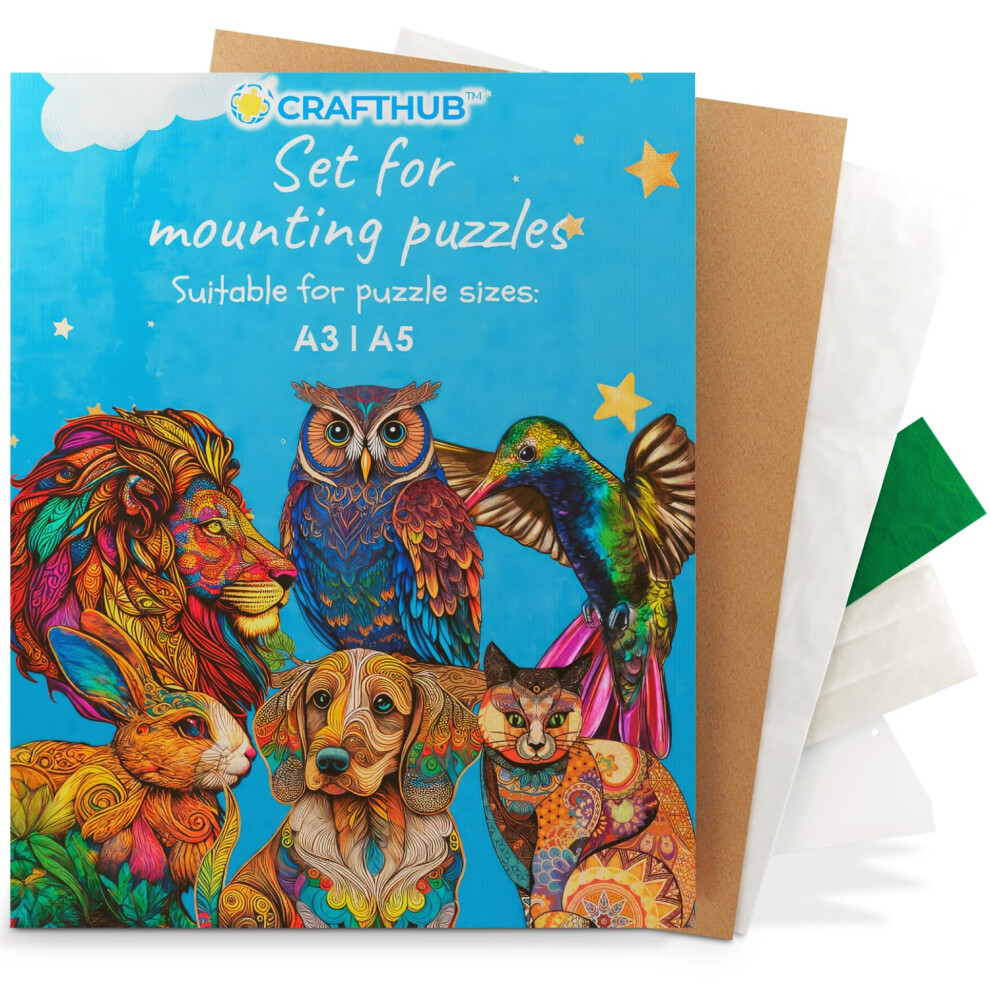 Kit De Montaje De Rompecabezas De Madera Crafthub Puzzle Saver Para Arte De Pared. Incluye Hojas Adhesivas Para Pegar Las Piezas Del Rompecabezas-image