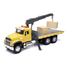 Toys de novo raio Mack Granite Roll Off Truck com Crane e Crate 1:18 Escala Longo Trucker Trucker Playset Informa es Gifres Anivers rios