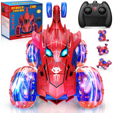 Spider Remote Control Car RC Car Toys for Boys 3 4 5 6 7 8 9 10 Year Old 360 Fast Stunt RC Cars with 4WD Wheel Lights Fun Spider Toys Birthday Gifts C