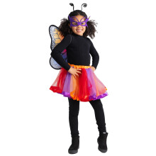 Dress Up America Butterfly Wings Costume for Girls - Butterfly Costume for Kids - Butterfly Cape Headband Mask and Tutu Set
