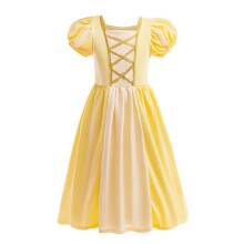 Dressy Daisy Toddler Girls Cotton Princess Dress Up Clothes for Halloween Birthday Party Everyday Outfit Size 3T to 4T Yellow