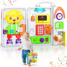 INNOSKY Busy Board Montessori-speelgoed voor peuters van 1 jaar en ouder, jongens en meisjes, babyspeelgoed van 12-18 maanden, sensorisch speelgoed vo