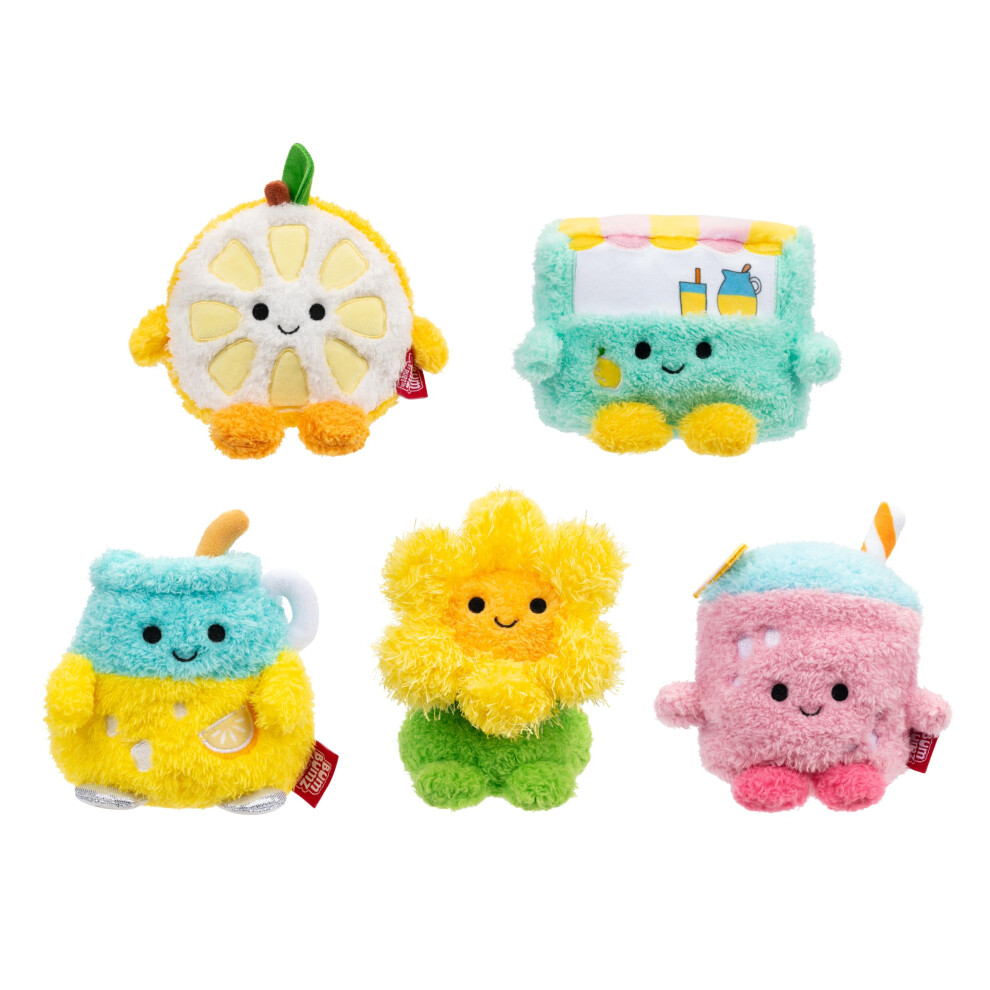 Bumbumz 4.5-Inch Lemonadestandbumz Plush 5-Pack - Lemon Leah Strawberry Lemonade Shivani Dandelion Darlene Lemonade Stand Larry Lemonade Pitcher L