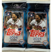 2024 Topps Series 1 Baseball Monster Packs von The Monster Box 2 Monster Packs