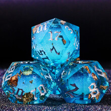 LINDRAGONHE Liquid Core DND-trningsset fr rollspel Resin Dungeons and Dragons d&d-trningsset med presentfrpackning Galaxy Sharp Edge-trnings
