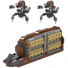 32 Pieces Battle Soldiers Army Clanker Platoon Attack Craft Building Kit with 2 Droidekas Action Figures Building Blocks Set Toys Gifts for Boys