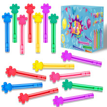 24pcs Paw Print Bubble Wands For Kids Blue Puppy Dog Party favoriserer dekorationer pinata fyldstof goodie tasker lider