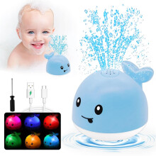 Oplichtend babybadspeelgoed:Toddla Whale Badspeelgoed Sprinkler Badfonteinspeelgoed voor baby's van 6-12-18 maanden Baby Water Zwembad Douchekuip Spe