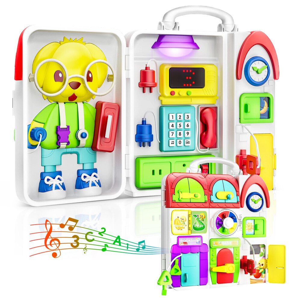 Giocattoli Montessori Per Bambini Di 1 Anno, Lavagna Musicale, Giocattolo Di Apprendimento Bilingue Per Bambini Piccoli Da 1 A 3 Anni, Regalo Per