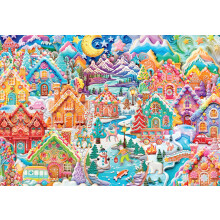Buffalo Games - Whirly Twirly Studio - Farebné Cookietown - 2000-dielne puzzle pre dospelých - Nárocné puzzle, ideálne na herné vecery - Rozmery