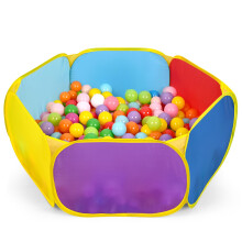 Eocolz Kids Ball Pit Large Pop Up Childrens Ball Pits Tent for Toddlers Playhouse Baby Crawl Playpen with Basketball Hoop and Zipper Storage Bag Ball