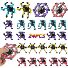 Deformable Fidget Spinner Children's Advanced Fidget Toys for Stress Relief Ideal Fidget Spinners for Sensory Toys for Boys and Girls with Autism (24p
