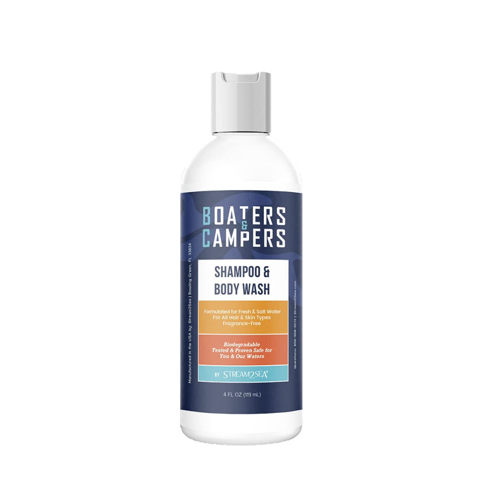 Stream 2 Sea Haarshampoo Fur Bootsfahrer Und Camper, 118 Ml, Riffsicher, Parfumfrei, Komplett Naturliches Shampoo Fur Camping Und Bootfahren, Ant-image