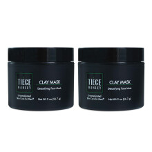 Tiege Hanley Herren Detox-Gesichtsmaske aus Ton, 2 oz (2-Pack) - Tiefenreinigende Aktivkohlemaske