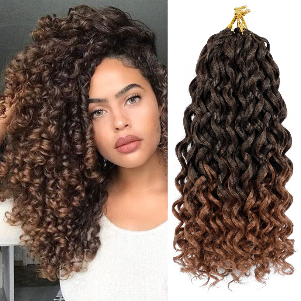 Eerya Unisex Not,Specified 7 Packs Gogo Curl Crochet Hair 14 Inch Short Curly Crochet Hair For Women Beach Curl Water Wave Deep Twist Crochet Braids Synthetic Braiding Hair Exte