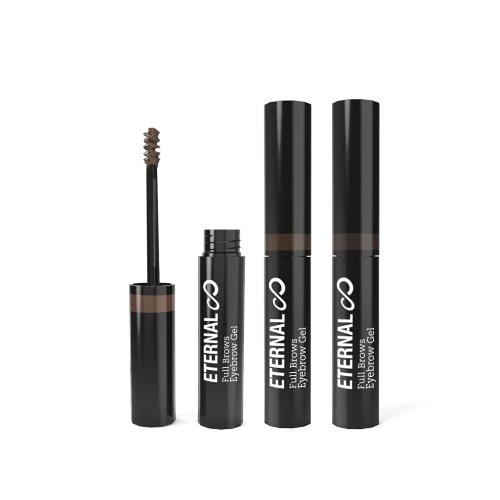 Gel fixateur de sourcils teint   Eternal Full Brows, lot de 3      Maquillage fixateur et coiffant pour sourcils waterproof, 31  g chacun