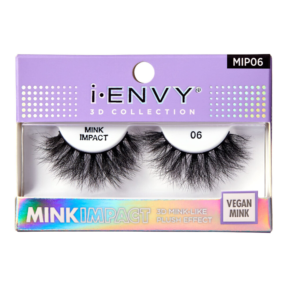 Ienvy I-Envy False Lashes 3D Mink-Like Plush Impact Natural To Dramatic Vegan Eyelashes