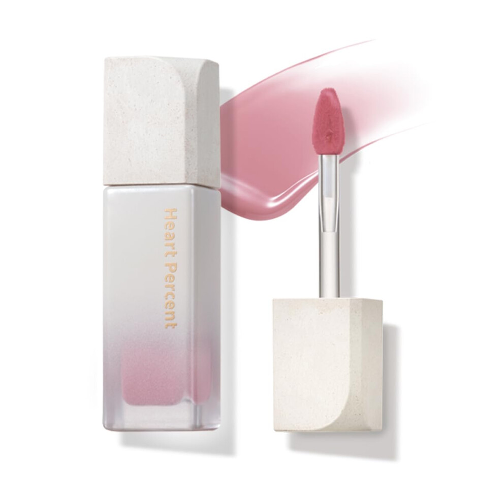 Heart Percent Beige Dote On Mood Pure Glow Tint Watery & Lightweight Moisturizing Lip Stain Long Lasting Liquid Lipstick 6.8G #06. Mood