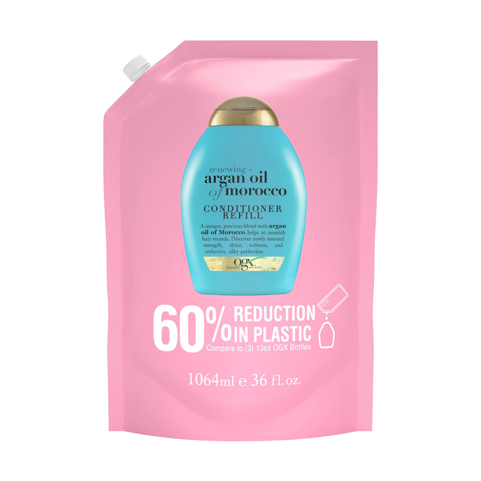 OGX Renewing + Argan Oil of Morocco Conditioner Refill Pouch for Strong Healthy-Looking Hair  36 Fl Oz