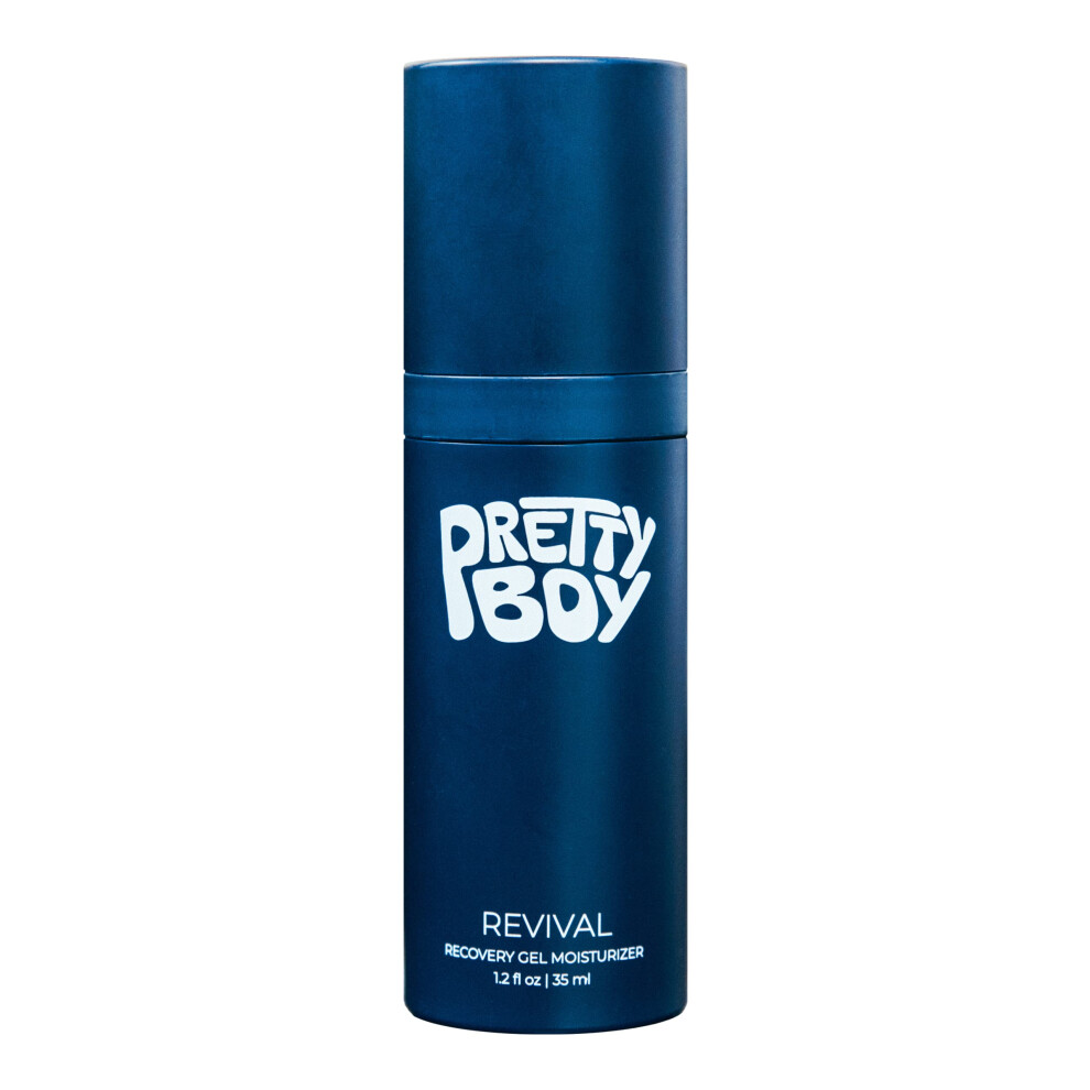 PrettyBoy Face Revival Gel Moisturizer For Men - Hydrating Cream That Refreshes Dry Skin  Irritation  & Redness - Supports Anti Aging & Anti Wrinkle -