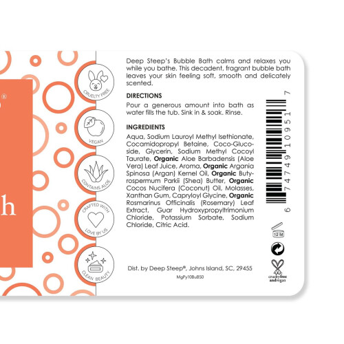 Deep Steep Bubble Bath, 10 oz (Mango Papaya) 1