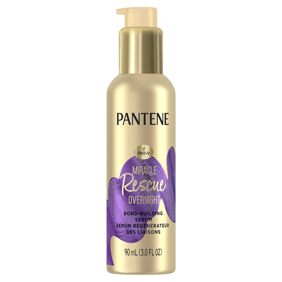 Pantene Hair Serum Overnight Miracle Rescue Bond Builder Hair Treatment Apr  s-shampoing sans rin  age en profondeur 3 fl oz