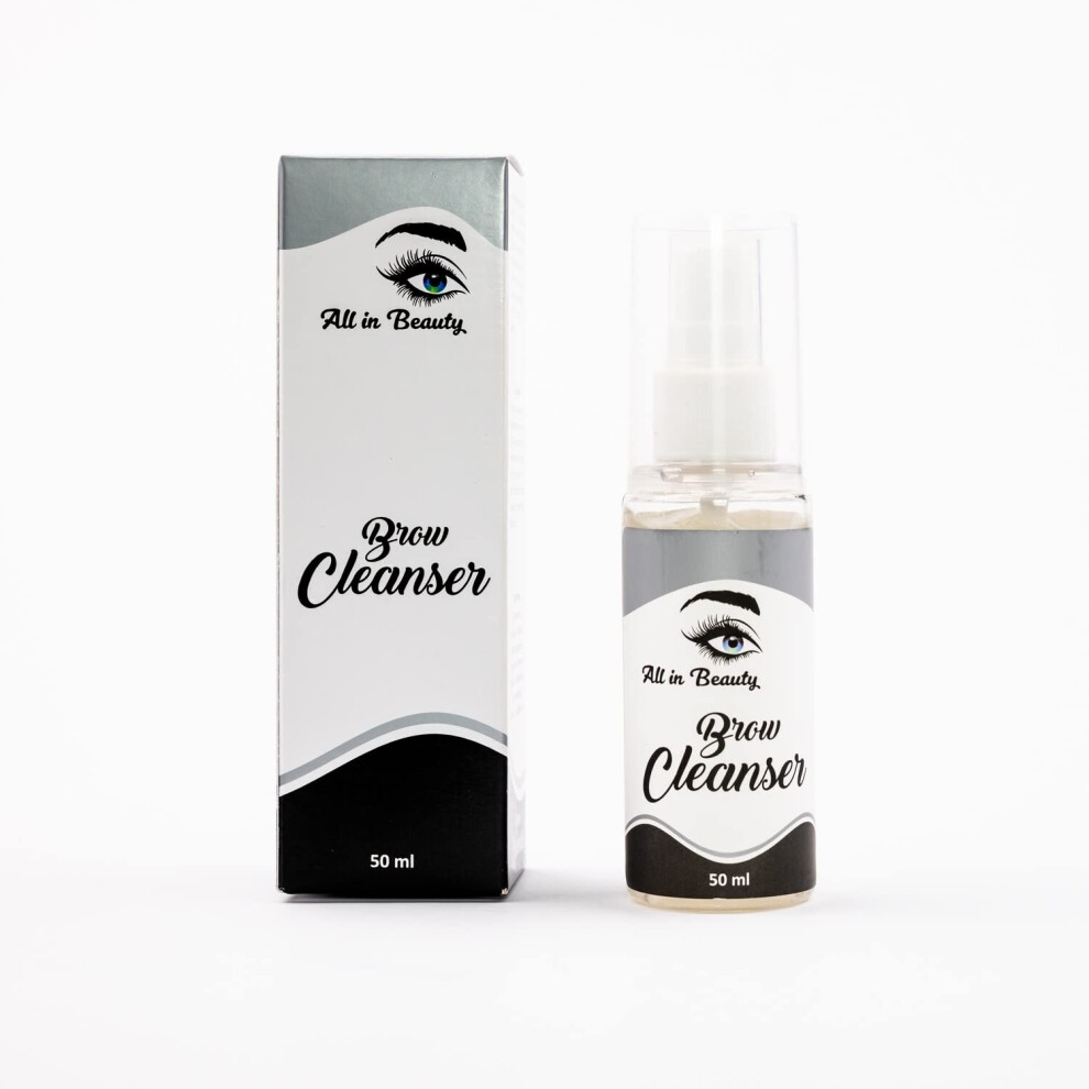 All in Beauty Spray Brow Primer and Cleanser  Eyebrow Primer for Hair and skin before henna application and other brow treatments. Deep Cleansing and