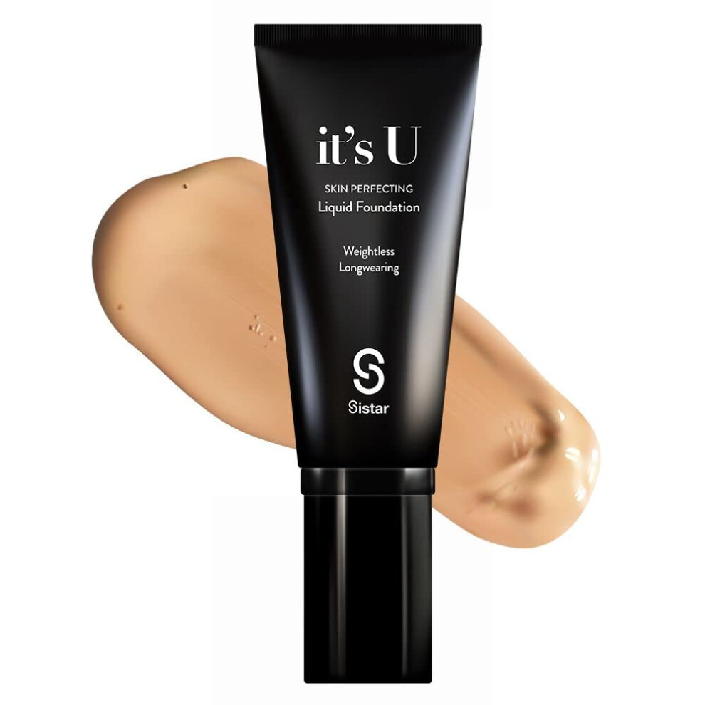 Sistar It's U Skin Perfecting Liquid Foundation Medium Coverage Buildable Weightless Longwearing Blendable 35 G / 1.23 Oz. (Nude)