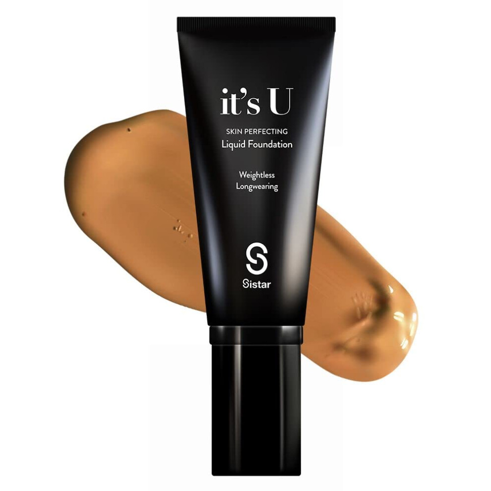 Sistar Bronze It's U Skin Perfecting Liquid Foundation Medium Coverage Buildable Weightless Longwearing Blendable 35 G / 1.23 Oz. (Bronze)