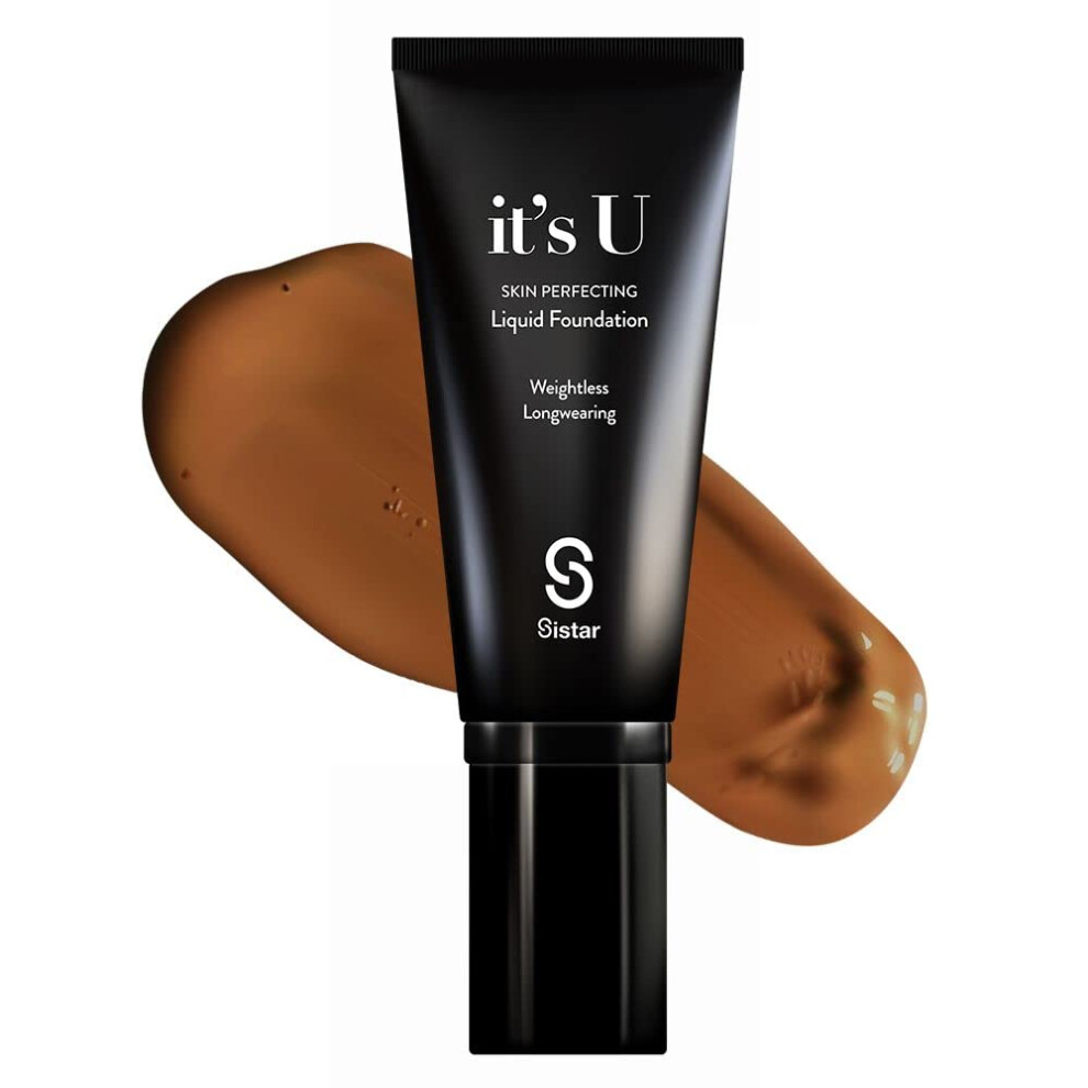 Sistar It's U Skin Perfecting Liquid Foundation Medium Coverage Buildable Weightless Longwearing Blendable 35 G / 1.23 Oz. (Morning Coffee)