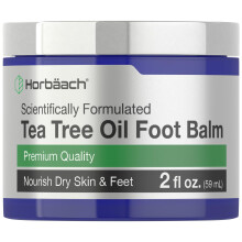 Horbach Tea Tree Oil Foot Balm | 2 oz | Moisturizes and Nourishes Dry Skin & Feet | Scientifically Formulated