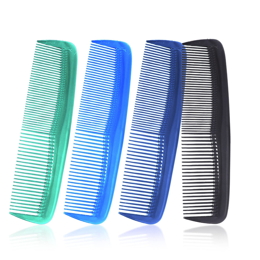 Soft 'N Style Soft N Style Hair Care 4-Pack Comb - Not Breakable - Mens Combfine Tooth Combpeines Para Cabello (Mix-Dark)